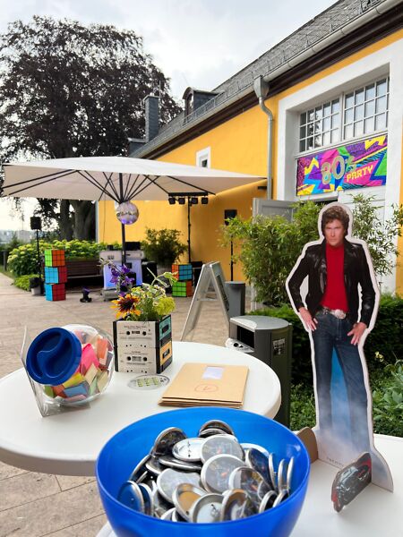 Dekorierter Bereich f&uuml;r Sommerfest 2023