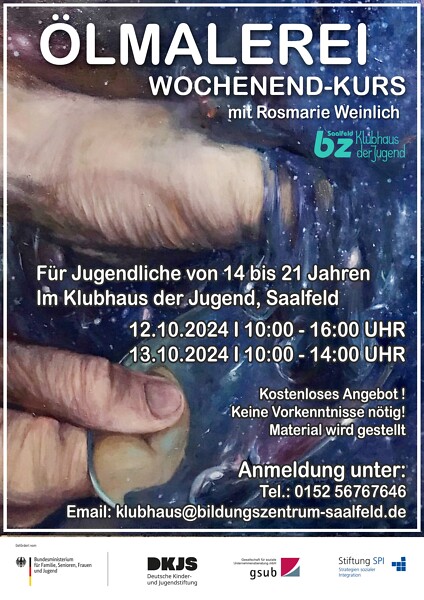 Flyer &Ouml;lmalerei-Kurs im Klubhaus