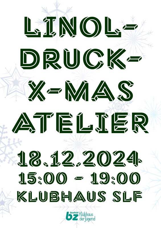 Flyer Linoldruckatelier - Weihnachtsedition
