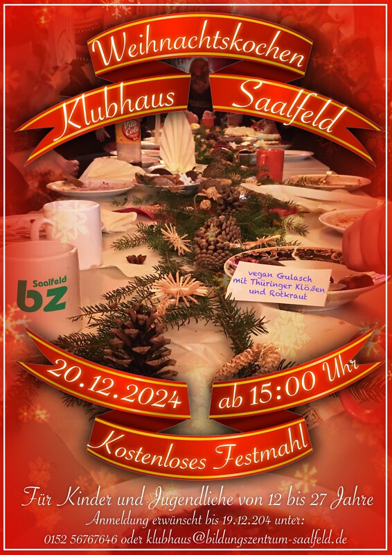 Flyer Jahresabschluss- und Weihnachtsessen im Klubhaus
