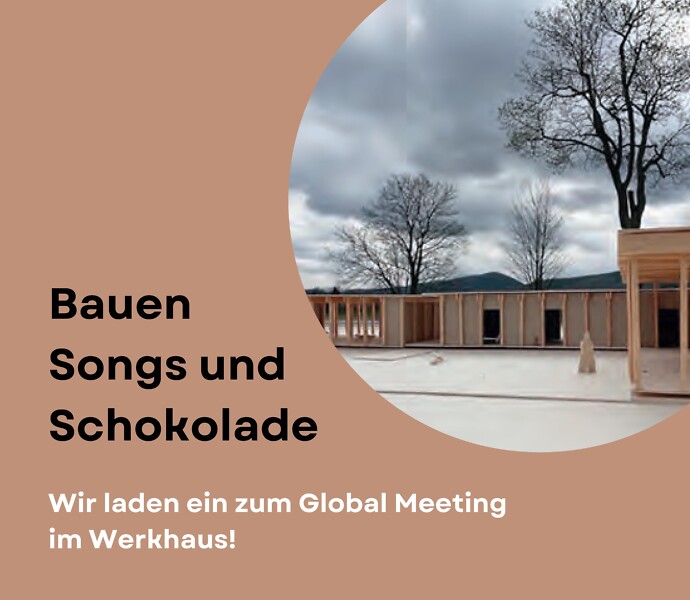 Flyer "Bauen Songs und Schokolade" im Werkhaus