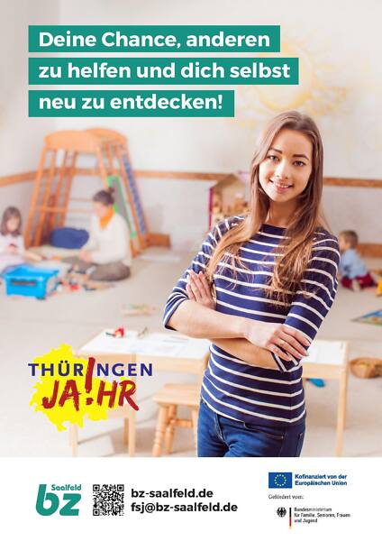 Flyer mit Frau f&uuml;r FSJ